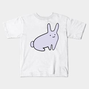 Cute Silly Simple Minimalist Pastel Purple Bunny Rabbit Kids T-Shirt